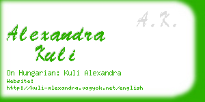 alexandra kuli business card